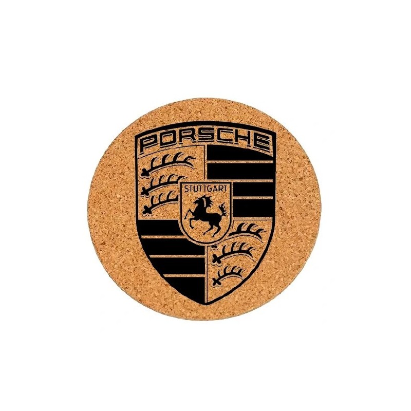 Dessous de plat en liège - Logo Porsche