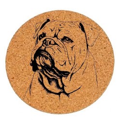 Dessous de plat en liège ou décoration - Bouledogue