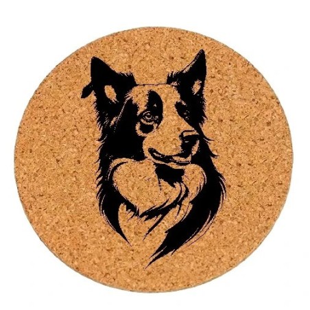 Dessous de plat en liège ou décoration - Border Collie