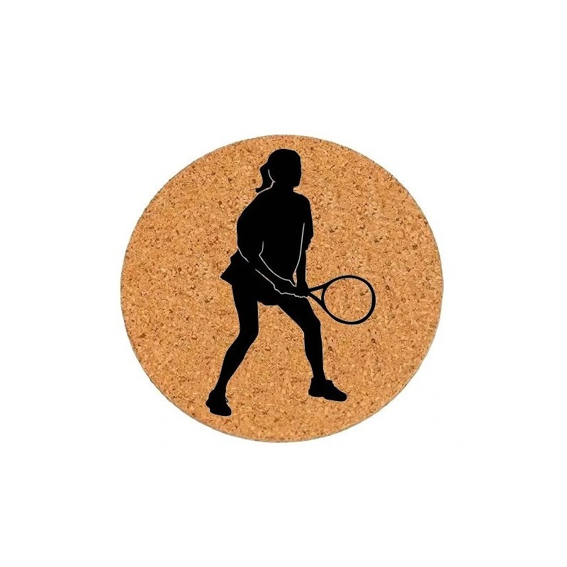 Dessous de plat en liège ou décoration - Tennis woman