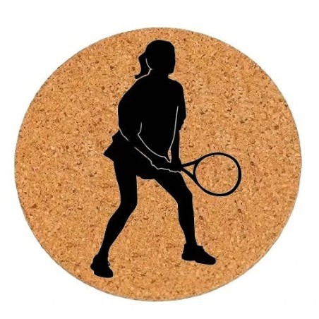 Dessous de plat en liège ou décoration - Tennis woman