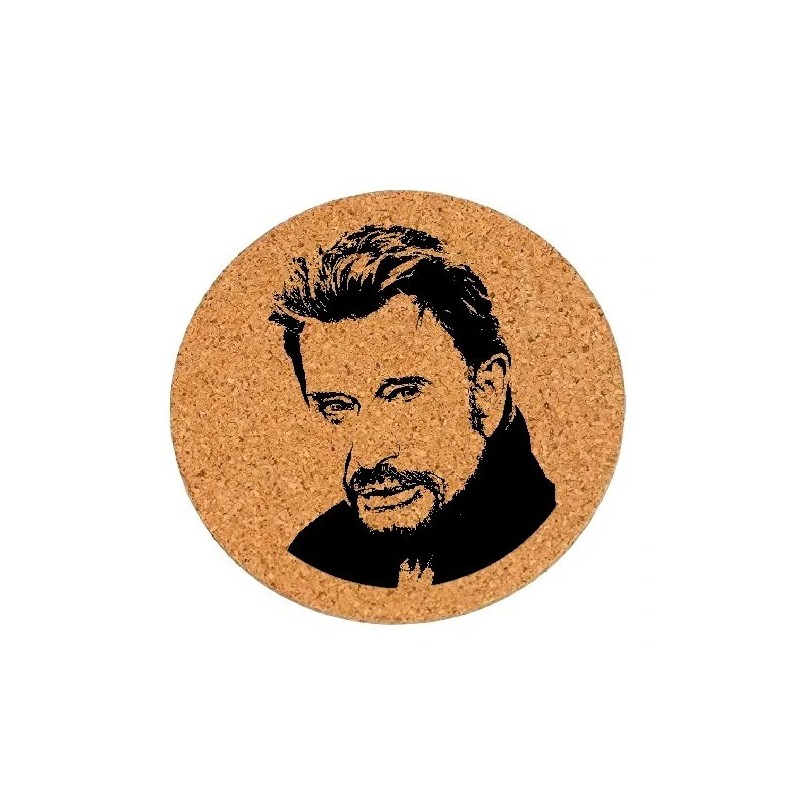 Dessous de plat en liège ou décoration - Johnny Hallyday