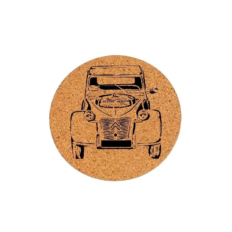 Dessous de plat en liège ou décoration - Citroen 2 CV 4x4