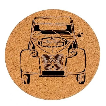 Dessous de plat en liège ou décoration - Citroen 2 CV 4x4