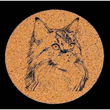 Dessous de plat en liège ou décoration - Maine Coon