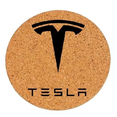 Dessous de plat en liège ou décoration - Logo Tesla