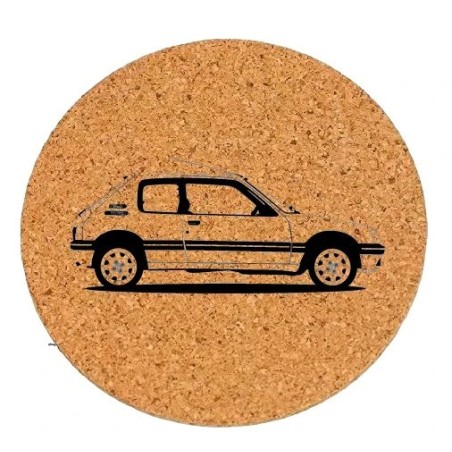 Dessous de plat en liège ou décoration - Peugeot 205 GTI