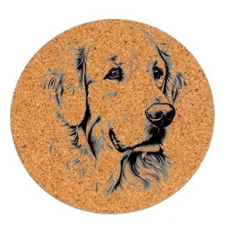 Dessous de plat en liège ou décoration - Golden Retriever