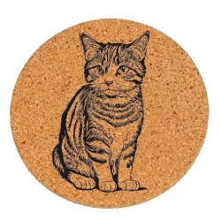 Dessous de plat en liège ou décoration - Chaton