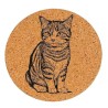 Dessous de plat en liège ou décoration - Chaton