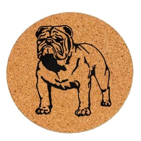 Dessous de plat en liège ou décoration - Bouledogue