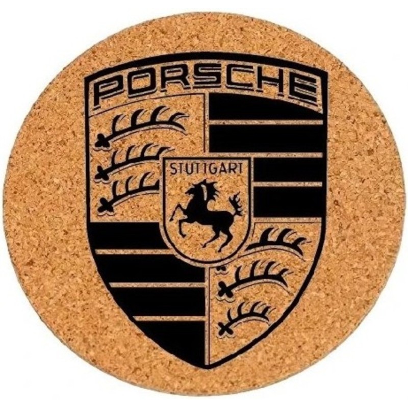 Dessous de plat en liège ou décoration - Logo Porsche