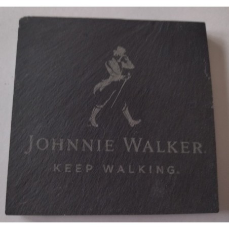 Sous verre gravé au laser sur ardoise - Whisky Johnny Walker