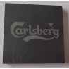 Sous verre gravé au laser sur ardoise - Bière Carlsberg