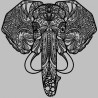 Miroir gravé au laser - Elephant