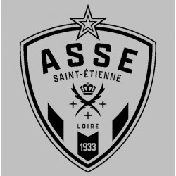 Miroir gravé au laser - Logo Foot - Asse St Etienne