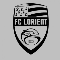 Miroir gravé au laser - Logo Foot - Lorient